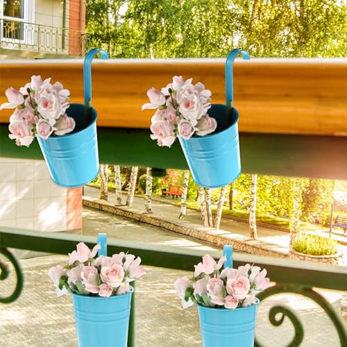Pots muraux extérieurs anti-corrosifs en fer avec crochet résistant aux intempéries - 5