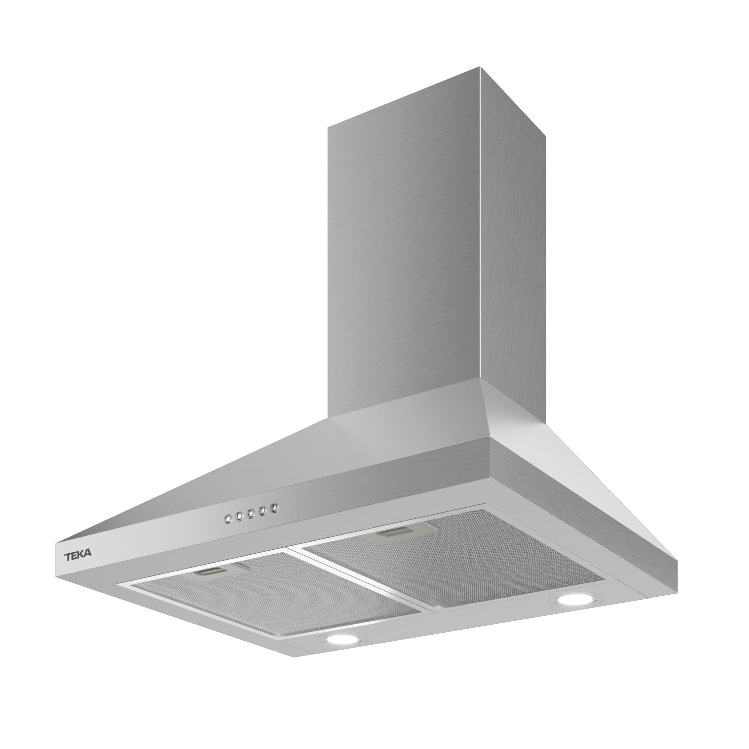 TEKA Campana Decorativa Piramidal, Acero Inoxidable, 3 Velocidades, 60 cm | Control Electrónico, Lámparas LED Dobles, 2 Filtros de Aluminio, Reducción de Salida Incluida, DBP 68150 EOS IX