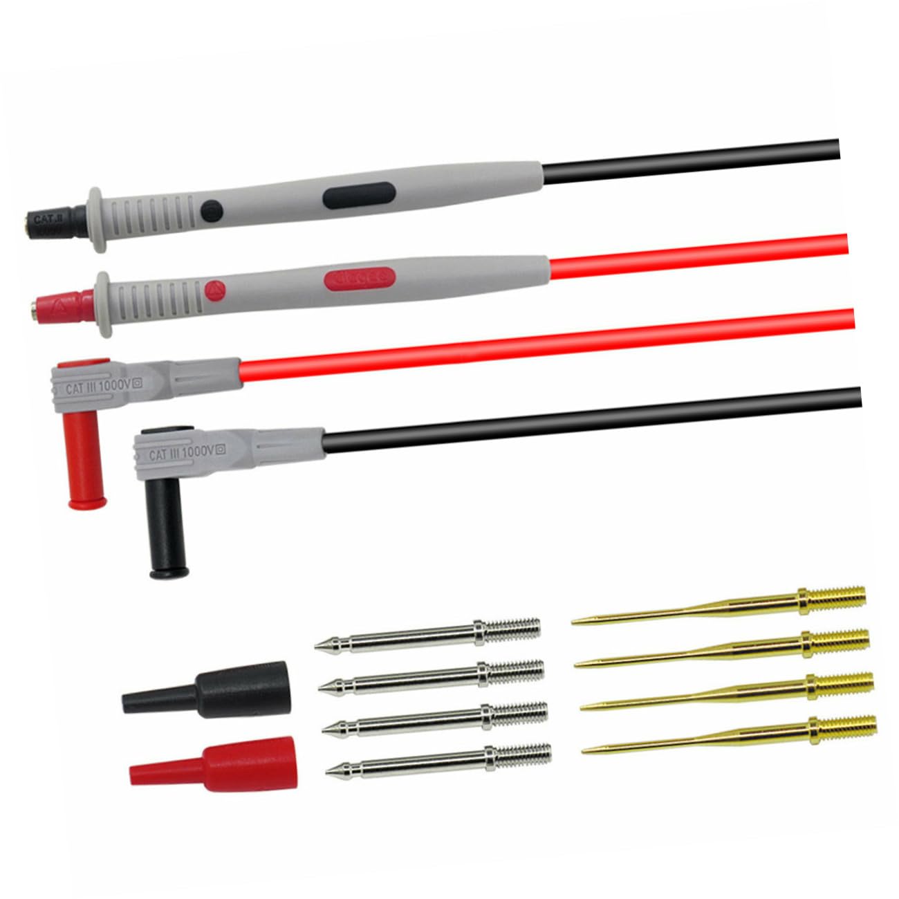 Kit Puntali Tester Multimetro Set Affidabile 21 in 1 Clip Coccodrillo Elettrica in PVC per Test Elettrici Professionali