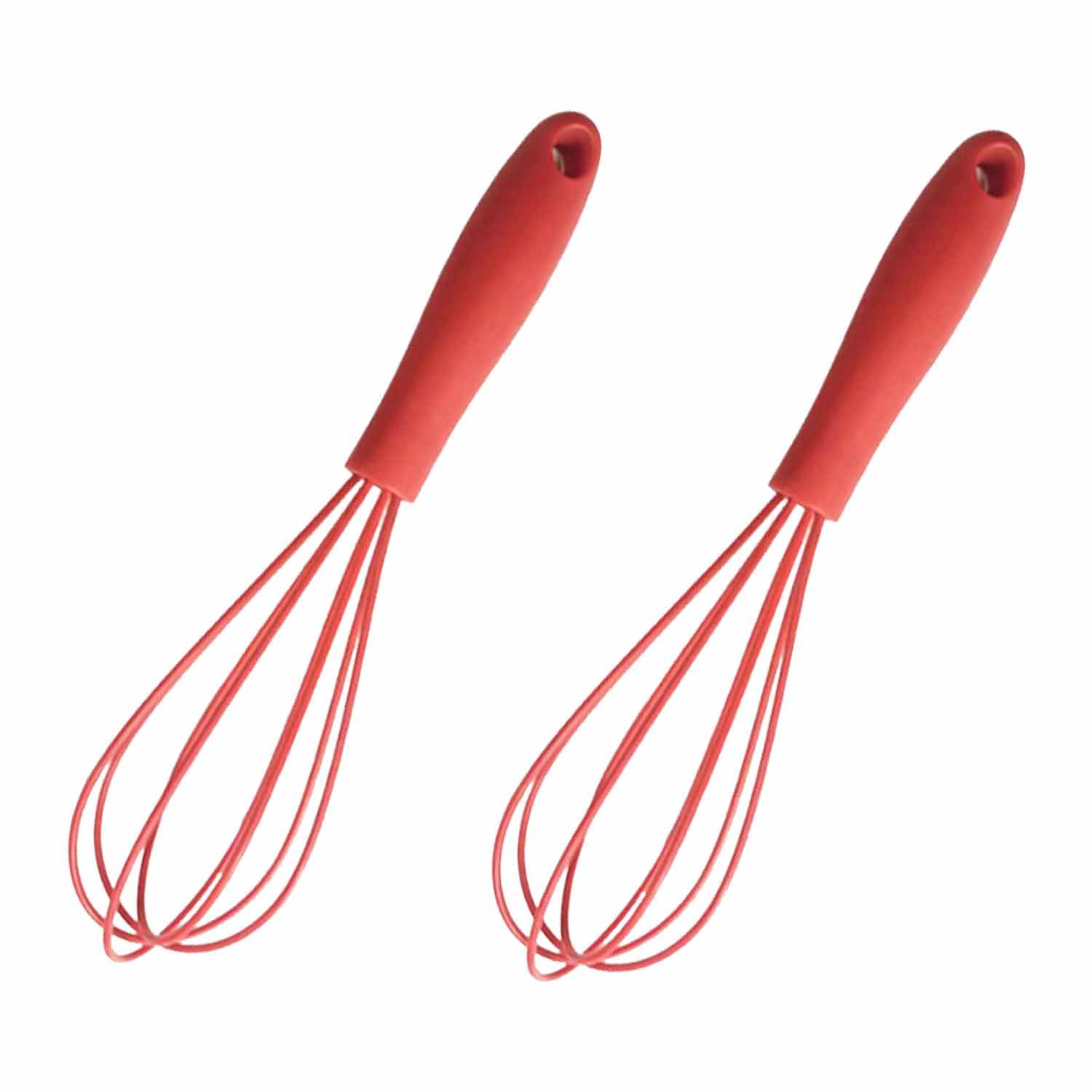 2 Varillas Batidoras de Silicona - Juego para Repostería Antiadherente - Diseño Flexible para Huevos, Salsas & Masas - Utensilios Resistentes al Calor