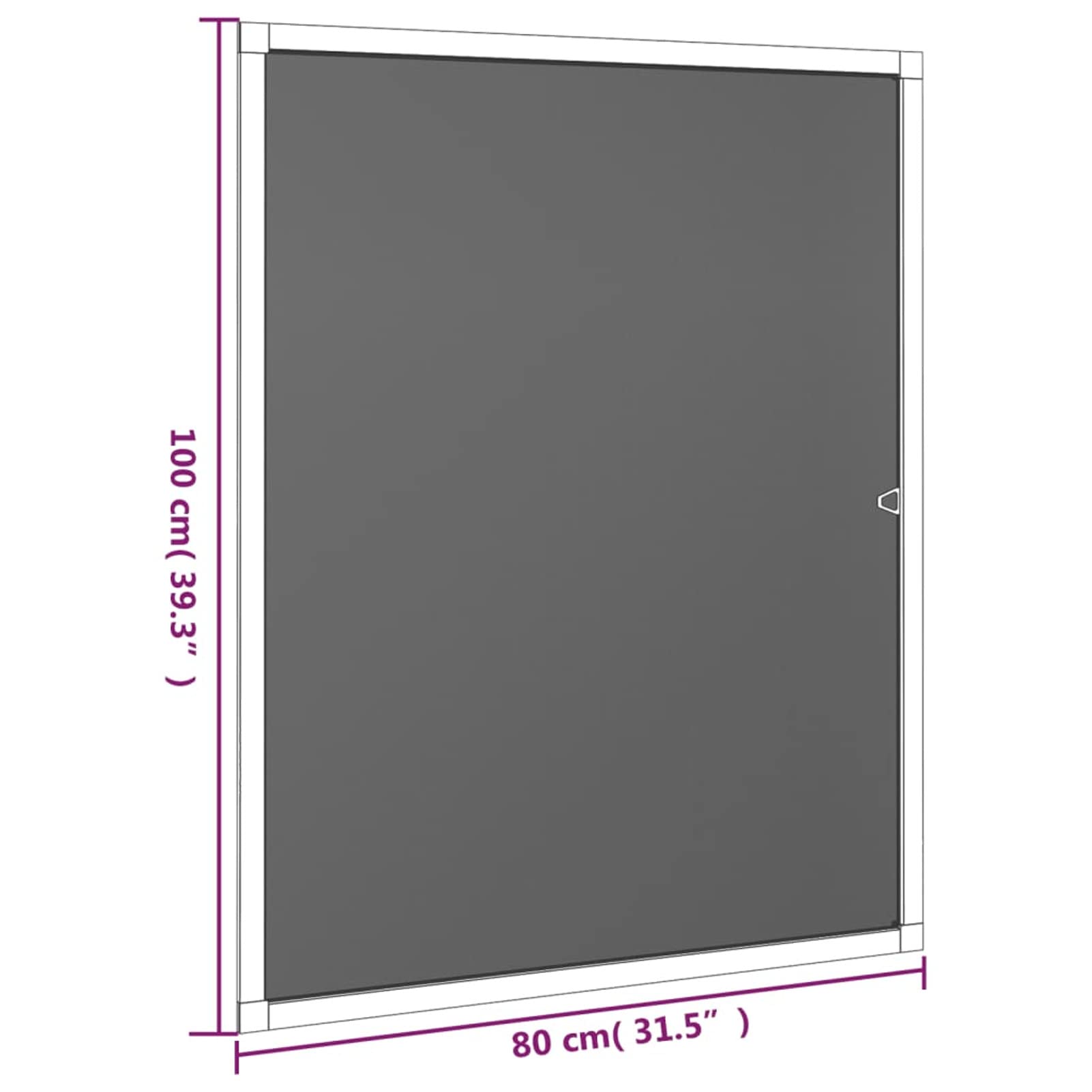 Insektenschutz für Fenster, Fliegengitter Fenster, Fliegenschutz Fenster, Pollenschutzgitter Fenster, Insektengitter Fenster, Insektennetz, Fensternetz, Weiß 80x100 cm