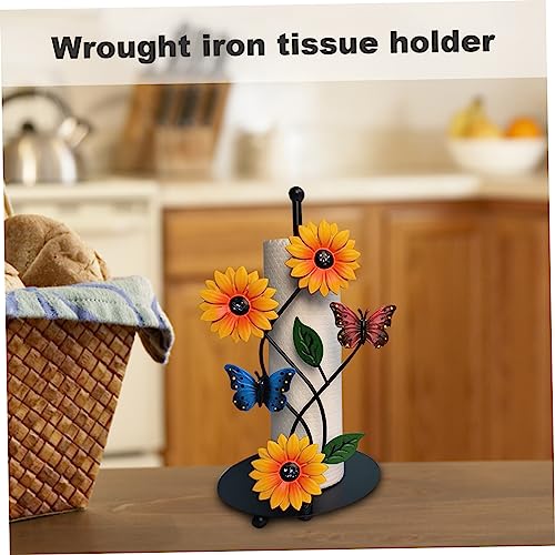 Portarrollos de cocina decorativo con estante inferior para organizar espacios 4