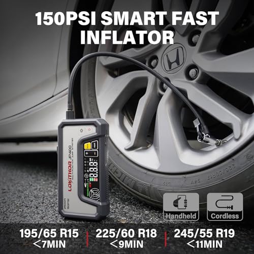 Image of LOKITHOR JP400 Jump Starter with Air Compressor for 8.5L Gas /6.5L Diesel