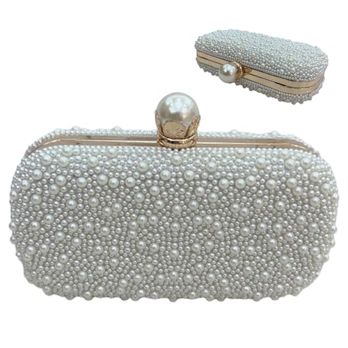 Sac en perle blanc de mariage pour sublimer la robe de la mariée le jour du grand oui
