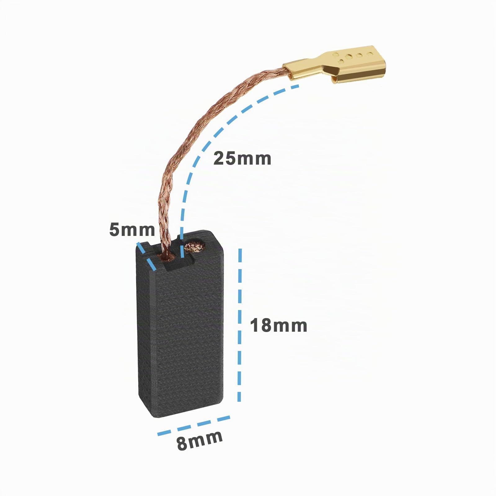 Balais de Charbon Compatible Bosch GWS 7 125 Meuleuse 5x8x18mm Lot de 4