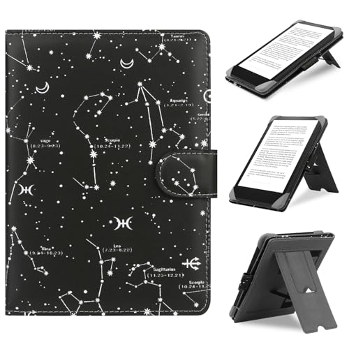 HoYiXi Universal Funda de 6.8’’,7“ eBook Reader Compatible con Kindle Paperwhite/Kobo Clara HD/Kobo Clara 2E Estuche Cover para 6'-6,8'' Pocketbook/Tolino/Sony eReader,Constelación