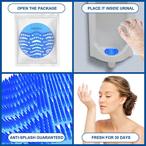 Urinal Screens Deodorizer 50 Pack Urinal Deodorizer Scented Urinal Screen Anti-Splash Urinal Screen For Urinals In Restrooms Restaurants Office Schools (25 Blue+25 Orange) #TOP5