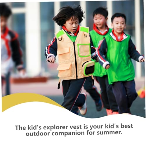 Garneck Explorer Vest for Role Play Cosplay and Outdoor Adventure Vest with Multiple Pockets for Boys for Summer Fun and Stage Performances2