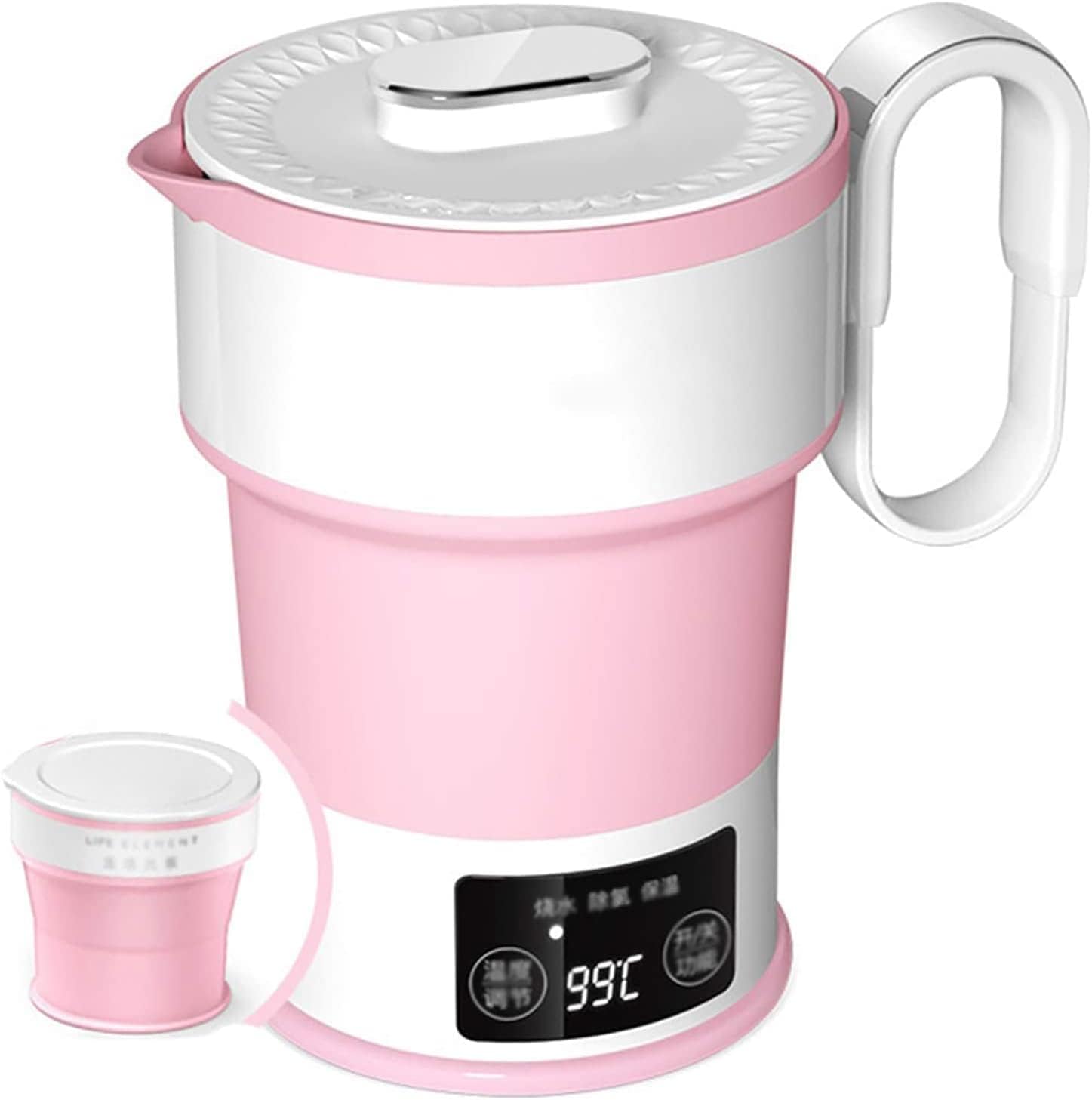 Hervidor eléctrico plegable, caldera de agua eléctrica de silicona, hervidor eléctrico plegable de viaje, hervidor de viaje, control de pantalla Hervidor eléctrico plegable, caldera de agua eléctrica de silicona, hervidor eléctrico plegable de viaje, hervidor de viaje, control de pantalla