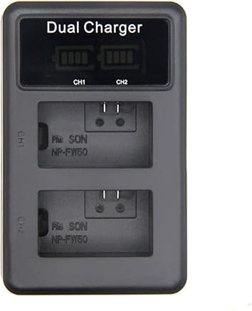 fgyhty fgyhty Dual USB LCD r?pida Pantalla de la c?mara Cargador de bater?a de reemplazo para Las bater?as NP-FW50 A5000 A6000 fgyhty fgyhty Dual USB LCD r?pida Pantalla de la c?mara Cargador de bater?a de reemplazo para Las bater?as NP-FW50 A5000 A6000
