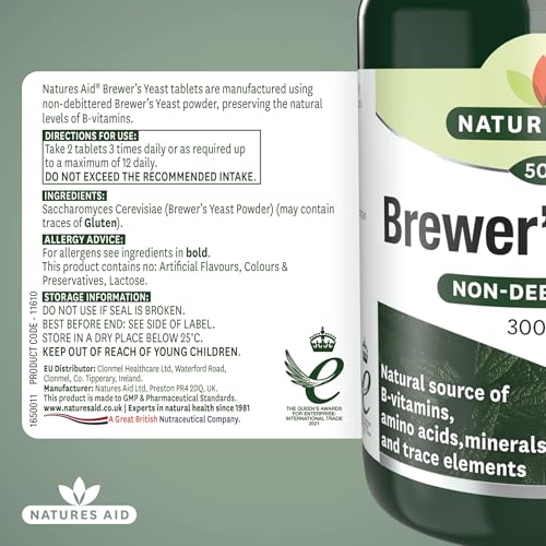 Bierhefe Tabletten von Natures Aid Vergleich und Informationen
