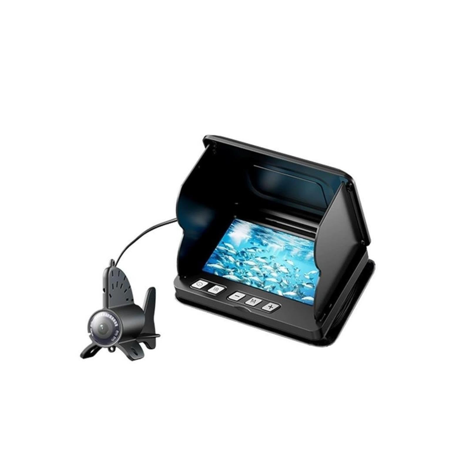 Detector de Peces, Cámara de Pesca submarina Todo en uno IPS 4,3 Pulgadas 12 buscador Peces LED IR(4.3 Inch 30m)