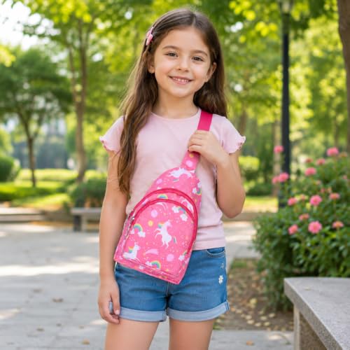 Image of Asera Chest Bags for Kids Lightweight Adjustable Straps, Multiple Pockets - Perfect for School, Travel, and Outdoor Adventures