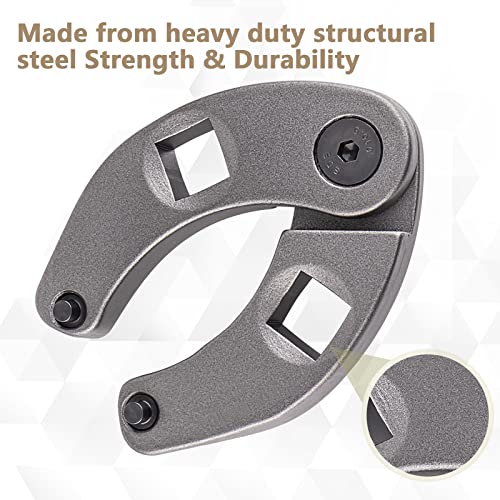 Amerbm Adjustable Gland Nut Wrench Kit 1266 & 7463 Universal Hydraulic Cylinder Spanner Wrench Set With 1/2" & 3/4" Drive On Skid Steer Loaders, Most Farm And Construction Equipment #TOP5