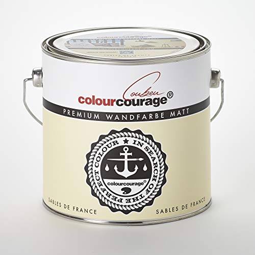 Peinture murale colourcourage mat Sables de France 2,5 l – Autres couleurs uniques disponibles