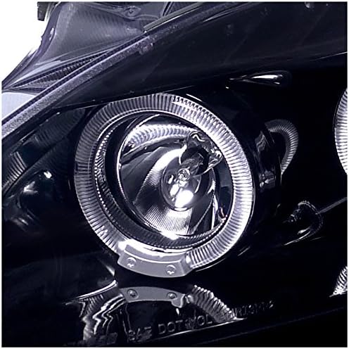 Spec-D Tuning 2LHP-S2K00G-TM Honda S2000 Dual Halo Led Glossy Black Projector Headlights