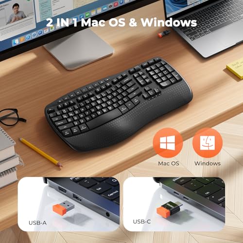 MEETION Wireless Ergonomic Keyboard DirectorD-KB の商品画像 4