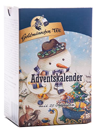 Adventskalender für Paare 2021 9 Goldmännchen Engel Tee-Adventskalender 24 + 1 Portionsbeutel, 50g