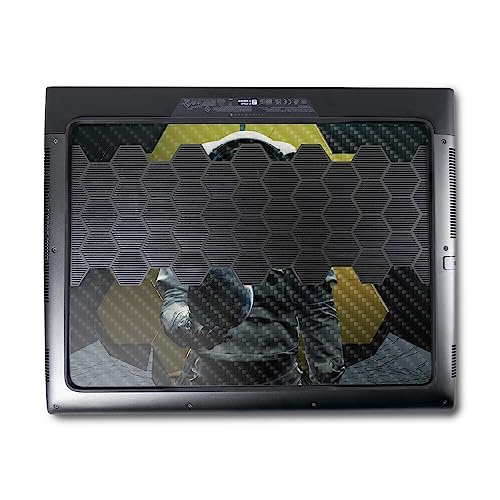 Image of MightySkins Carbon Fiber Skin Compatible with Alienware M18 R1 (2023) Full Wrap Kit - World in Your Hand | Protective, Durable Textured Carbon Fiber Finish | Easy to Apply | Made in The USA