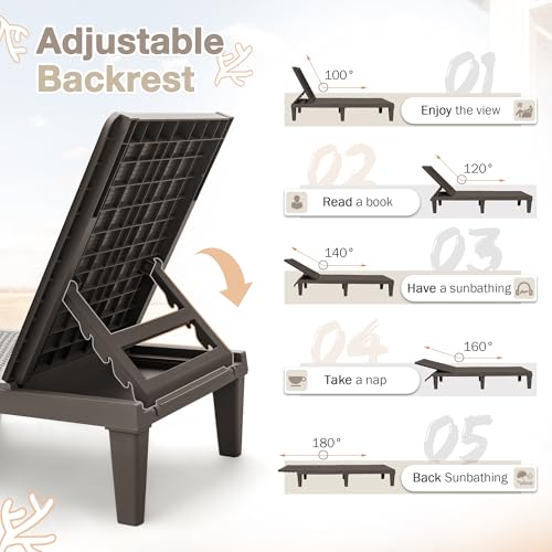 image for Homall Outdoor Lounge Chairs Set of 2, Quick Assembly & Waterproof Pat