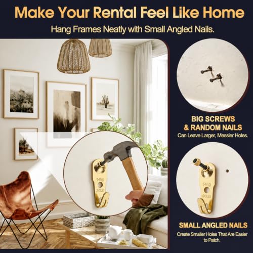 Image of 75-Piece Picture Hangers with Nails for Drywall and Wood, 20-50 lb