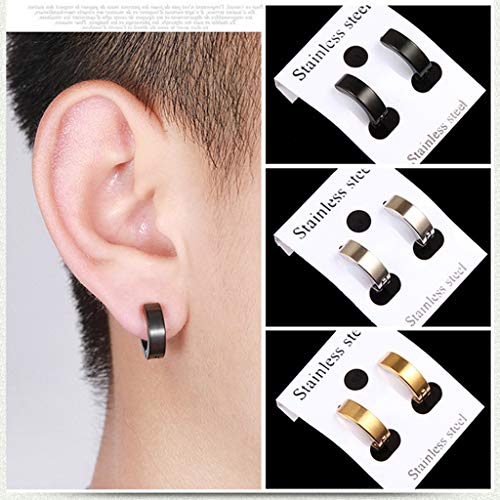 Tanmo 9 Pair/Set Fashion Men Women Stainless Steel Cross Hoop Dangle Drop Earrings Unisex Ear Buckle Jewelry – Image 3