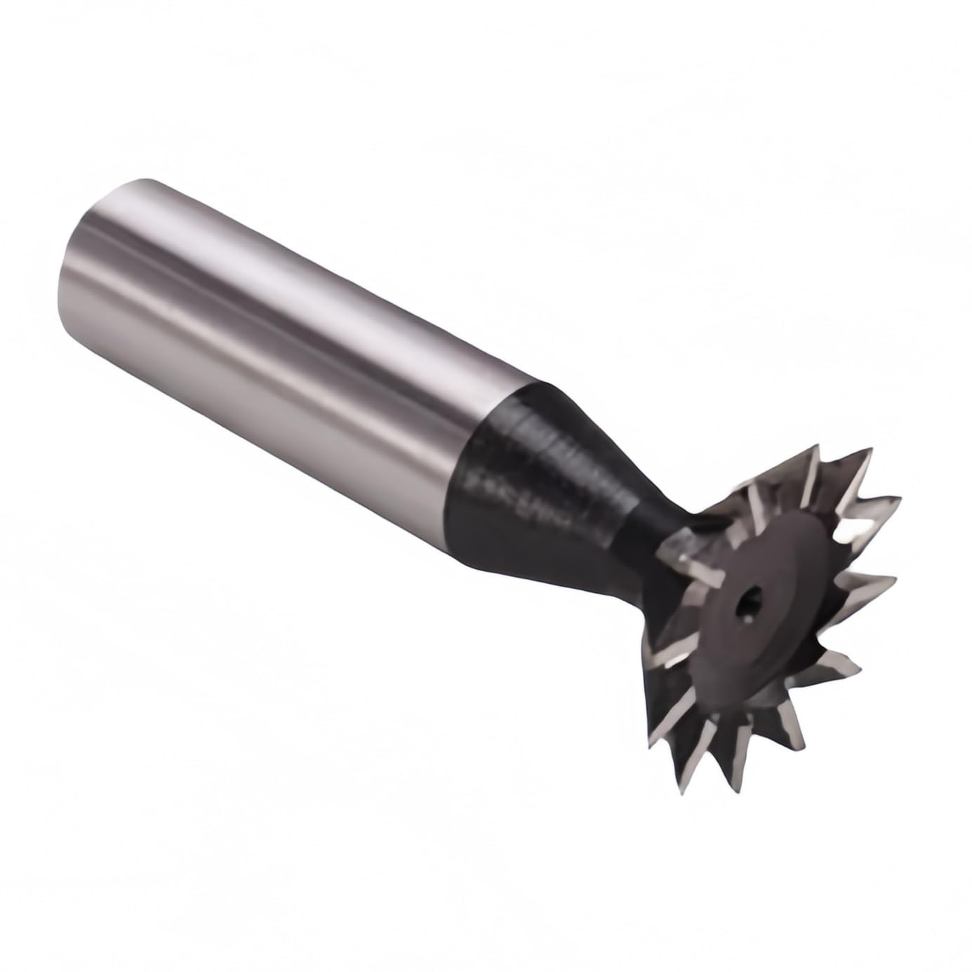 Fresa CNC Fresa de cola milano HSS 12 filos, broca enrutador CNC 45 grados, fresa con vástago recto 16 mm, 1 pieza