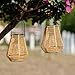 Solar Lanterns Outdoor Waterproof,Solar Lights for Outside Hanging Lights Outdoor Rattan Lantern Decoration for Garden, 2 Pack