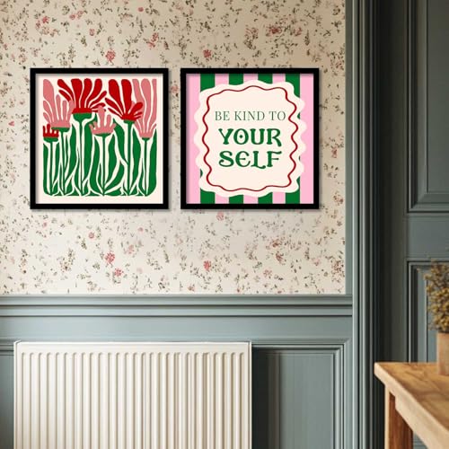 Image of HOTHOUSE wall framed posters motivational quotes decoration items posters with frame office Decor posters for Study room Wall Decor Digital Reprint Set of 2 (13X13 inch)