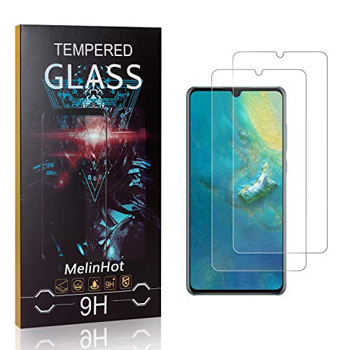 Preisvergleich Produktbild Displayschutzfolie für Huawei P30, MelinHot Blasenfrei Schutzfilm aus Gehärtetem Glas für Huawei P30, 9H Härte, Kratzfest, 99% Transparenz, 2 Stück