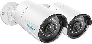 REOLINK Home Security Outdoor Indoor Cameras, 5MP IP PoE Surveillance Cameras, 100ft IR Night Vision, Motion Detection, Work with Smart Home, Up to 128GB SD Card, RLC-410-5MP (Pack of 2)