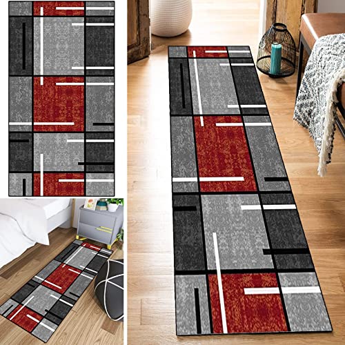 GUOGAI Tapis Abstrait 60x110cm Tapis EntréE IntéRieur Lavable Antitache Polyester pour Tapis de Passage Cuisine Hall Terrasse, 7 Cover