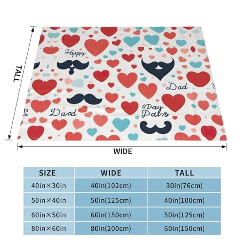 Couverture de canapé en peluche douce microfibre imprimé Love Dad - 5