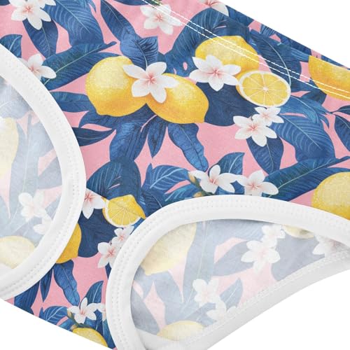 Girls Underwear Soft Cotton Lemon Flower Kids Panties in Sizes 2/3t, 4t, 5t, 6 and 84