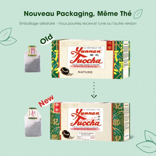 Yunnan Tuocha Zouji Natürlicher Tuocha Tee - 300 Teebeutel (12er Pack x 25) - 600g - Tee aus China mit Garantierter Herkunft(Version 1978-2015)