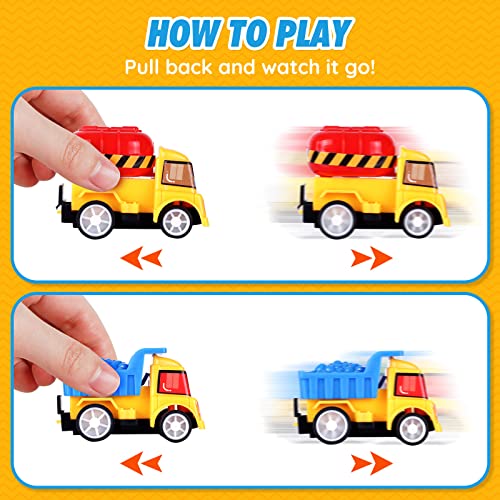 Zenbombs Party Favor Easter Eggs With Toys Inside 12 Prefilled Easter Eggs With Pull-Back Engineering Vehicles Easter Egg Hunt Kids Birthday Party Favor For Boys And Girls Over Age 3 Years Old #TOP4