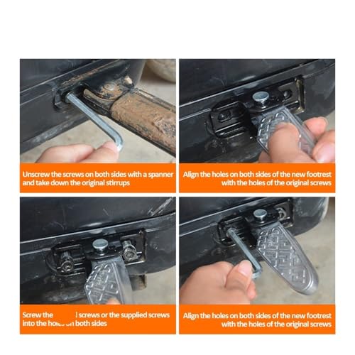 Cale Pied Moto Passager Pliable avec Grip Antidérapant en Alu