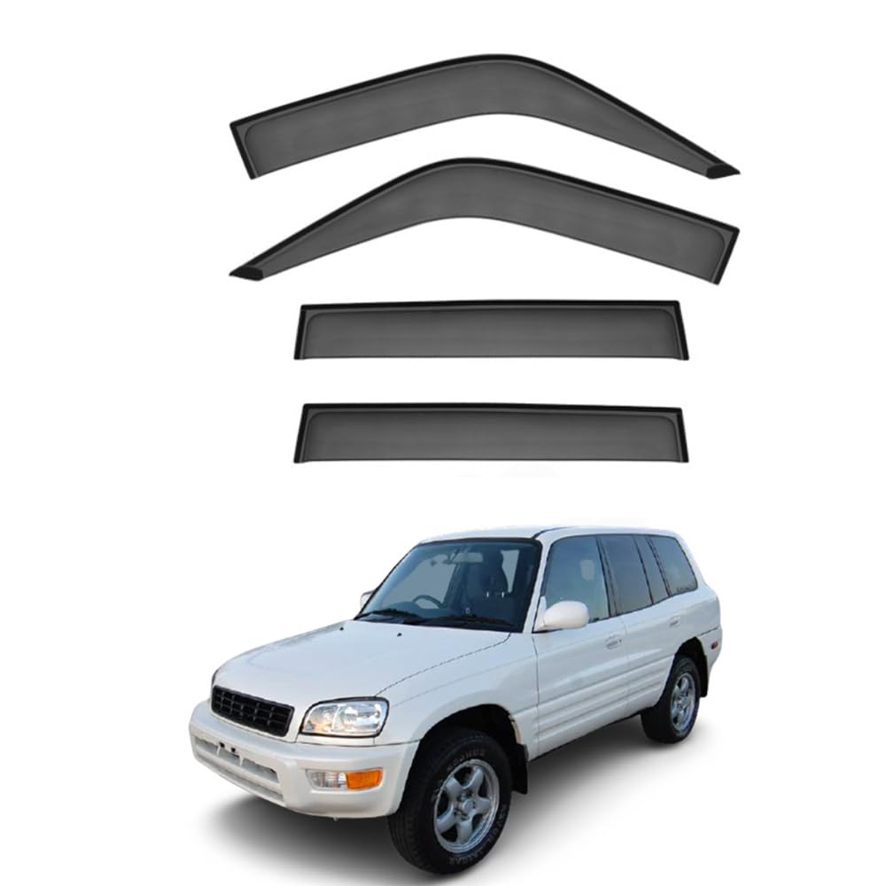 Qoemrhelt Normal 4Pc Set In-Channel Wind Deflectors, For Toyota Rav4 (Xa10) 1994-1999 Window Visors Rain Guards Vent Visors Rain & Sun Protection,Car Accessories