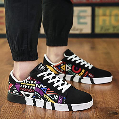 Hbeylia Fashion Sneakers For Women Men Couples Casual Hip Hop Hipster Graffiti Lace Up Low Top Canvas Shoes Comfortable Play Sneakers Walking Driving Sport Running Skateboard Shoes For Boys Girls3