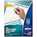 Avery 5-Tab Binder Dividers, Easy Print & Apply Clear Label Strip, Index Maker, White Tabs, 25 Sets (11446)