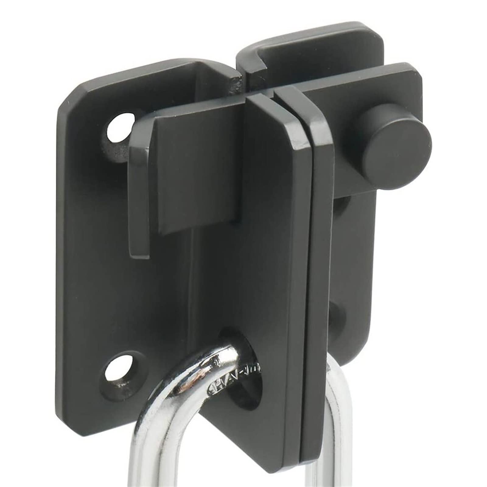 Nvsfzgiyg Nero Stainless Steel Bolt Door Latch Wardrobe Drawer Sliding Lock Buckle Anti-Theft Hasp Home Hardware