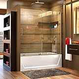 DreamLine Mirage-X 56-60 in. Width, Frameless Sliding Tub Door, 3/8