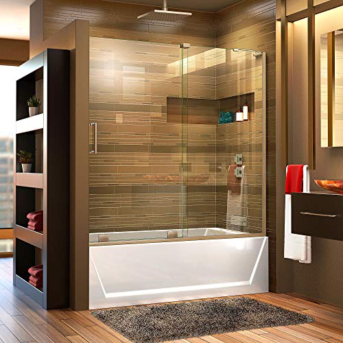 DreamLine Mirage-X 56-60 in. Width, Frameless Sliding Tub Door, 3/8