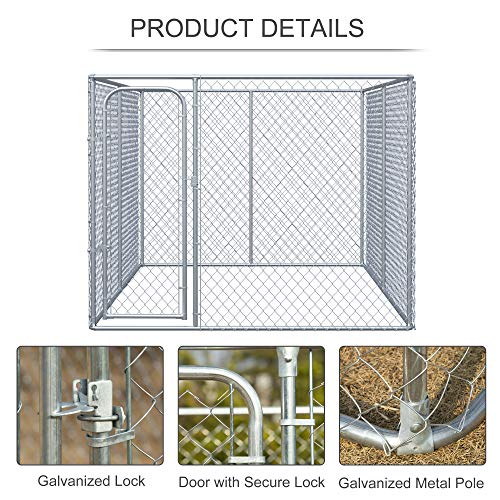 PawHut Dog Playpen for Small Dogs & Medium Dogs with 99 Sq. Ft, Outdoor Playpen Dog Exercise Pen with Anti-Jumping… - Image 6