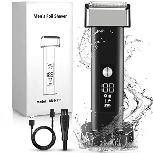 Electric Foil Shavers for Men,YBLNTEK Electric Razor for Men, Mens Beard Shaver, Foil Shaver with Precision Beard Trimmer, Bald Head Shaver, Cordless Rechargeable Mens Razor, Wet/Dry Waterproof