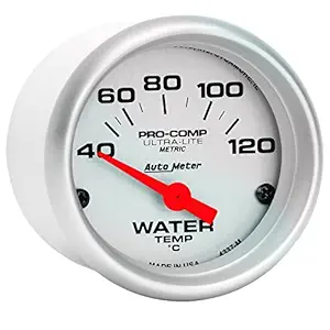 Auto Meter 4337-M Ultra-Lite Electric Water Temperature Gauge