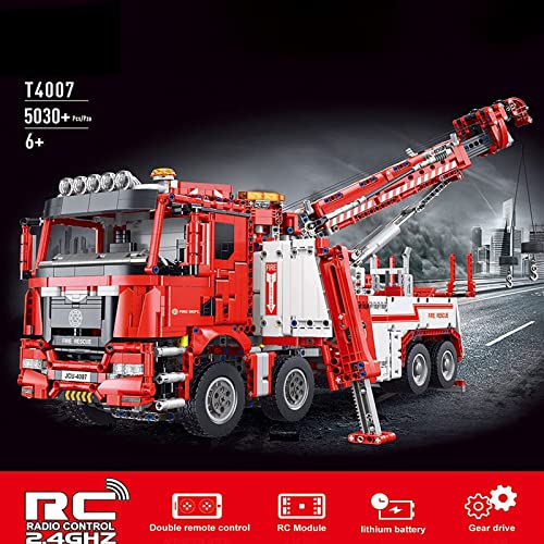 Technik Feuerwehrauto Bausatz, Technik Ferngesteuert Kranwagen Modell Mit 13 Motoren Und Fernbedienung Bauset, 5030… – Bild 3