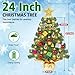 24 Inch Realistic Tabletop Christmas Tree Small Christmas Tree with 50 Warm Lights Star Treetop and Ornaments Battery Operated Indoor Home Table Christmas Decorations