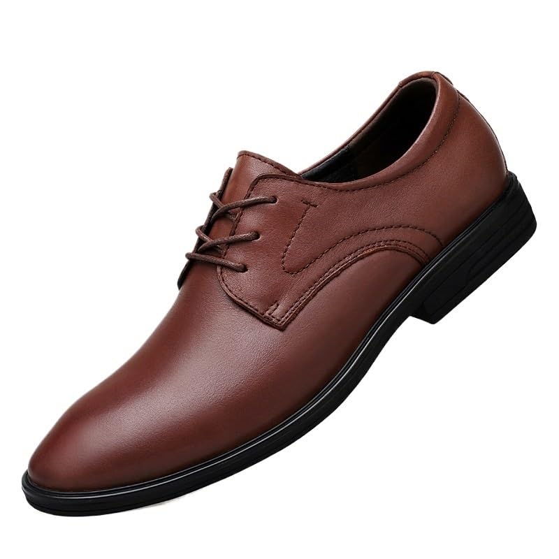 Men's Classic Oxford Dress Shoes Formal Lace-Up Leather Casual Low Heel Comfortable Business Fashion Tuxedo