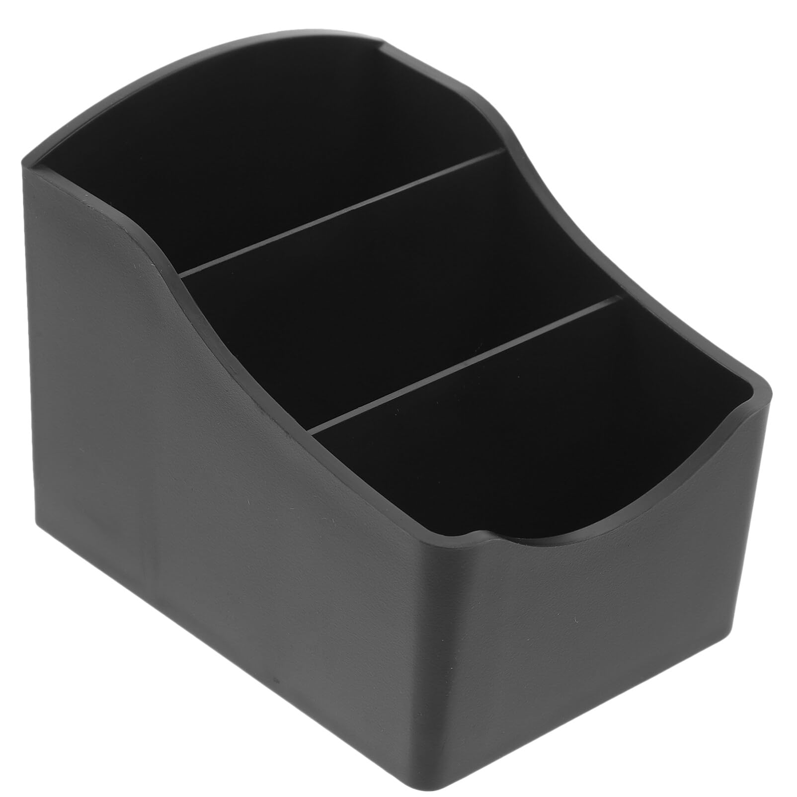 Luxshiny Sugar Packet Holder Sugar Bag Holder Plastic Packet Organizer Divided Bin Tea Bag Kitchen Storage Containers for Coffee Bar Sweetener Salt Pepper Spices Black